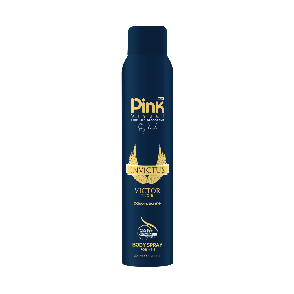 اسپری خوشبوکننده بدن مردانه Invictus Victory Elixir پینک ویژوآل حجم 200 میلی لیتر