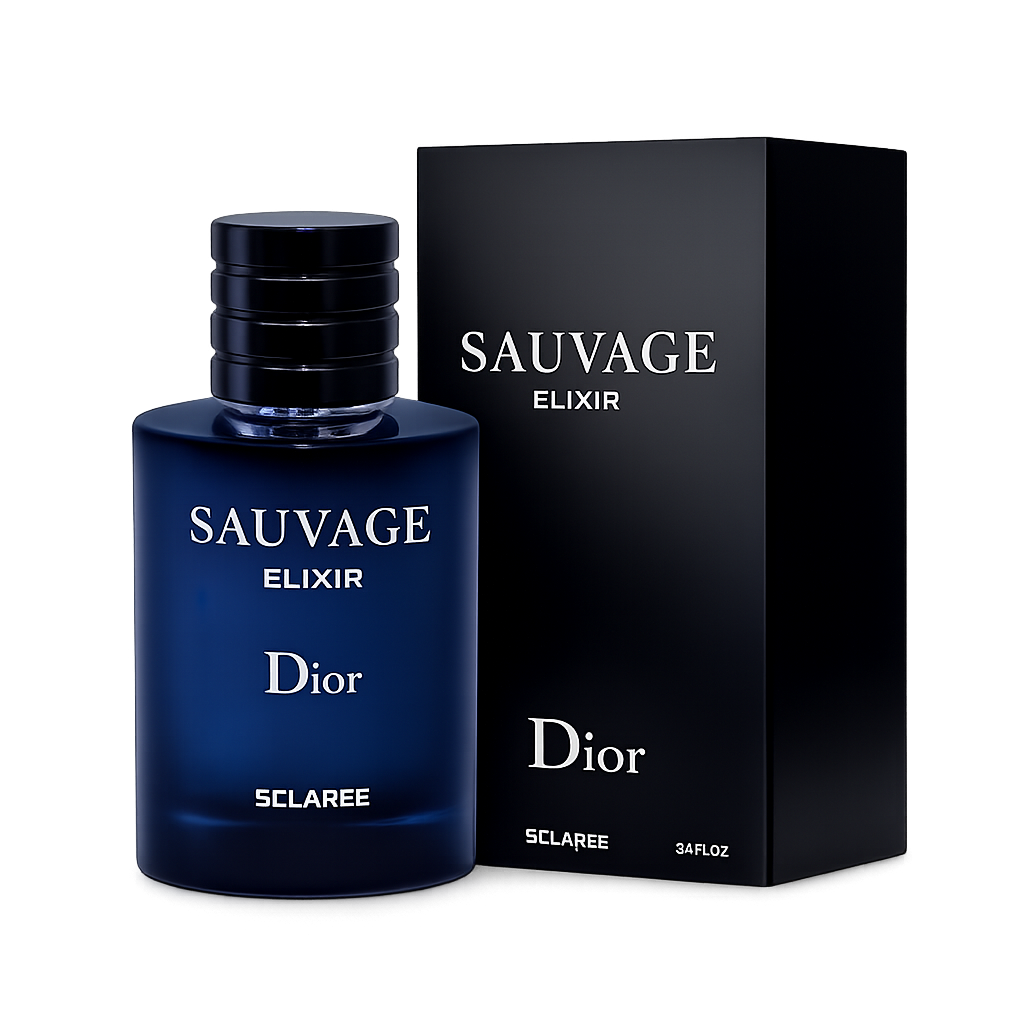 ادوپرفیوم مردانه اسکلاره Sclaree مدل دیور ساواج الکسیر Dior Sauvage Elixir حجم 100 میلی لیتر طرح مارک