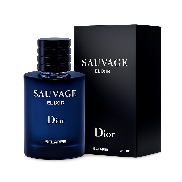 ادوپرفیوم مردانه اسکلاره Sclaree مدل دیور ساواج الکسیر Dior Sauvage Elixir حجم 100 میلی لیتر طرح مارک