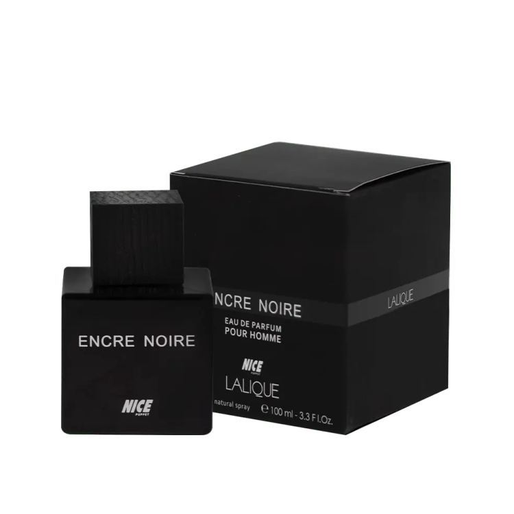 ادوپرفیوم مردانه نایس پاپت Nice مدل لالیک انکر نویر Lalique Encre Noire حجم 100 میلی لیتر طرح مارک