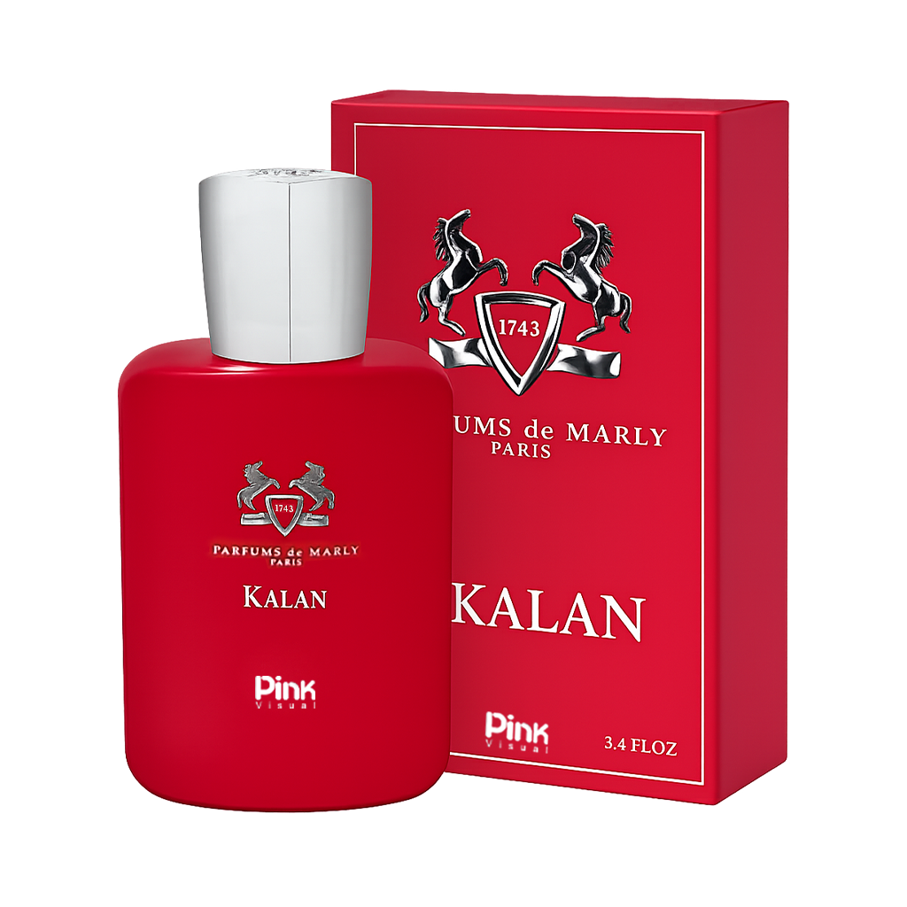 ادوپرفیوم مردانه پینک ویژوآل Pink مدل مارلی کالان (مارلی قرمز) Marly Kalan حجم 100 میلی لیتر طرح مارک