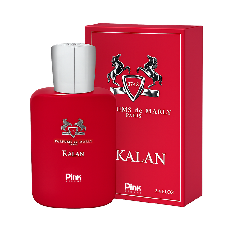 ادوپرفیوم مردانه پینک ویژوآل Pink مدل مارلی کالان (مارلی قرمز) Marly Kalan حجم 100 میلی لیتر طرح مارک