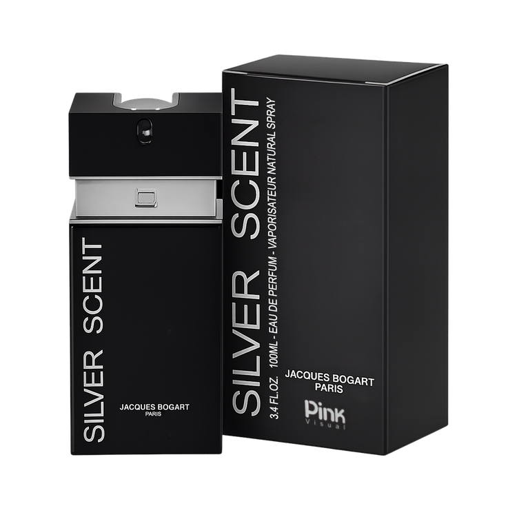 ادوپرفیوم مردانه پینک ویژوآل Pink مدل سیلور سنت Silver Scent حجم 100 میلی لیتر طرح مارک