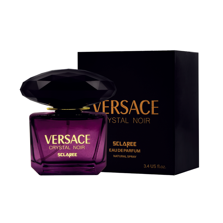 ادوپرفیوم زنانه اسکلاره Sclaree مدل ورساچ کریستال نویر Versace Crystal Noir حجم 100 میلی لیتر طرح مارک